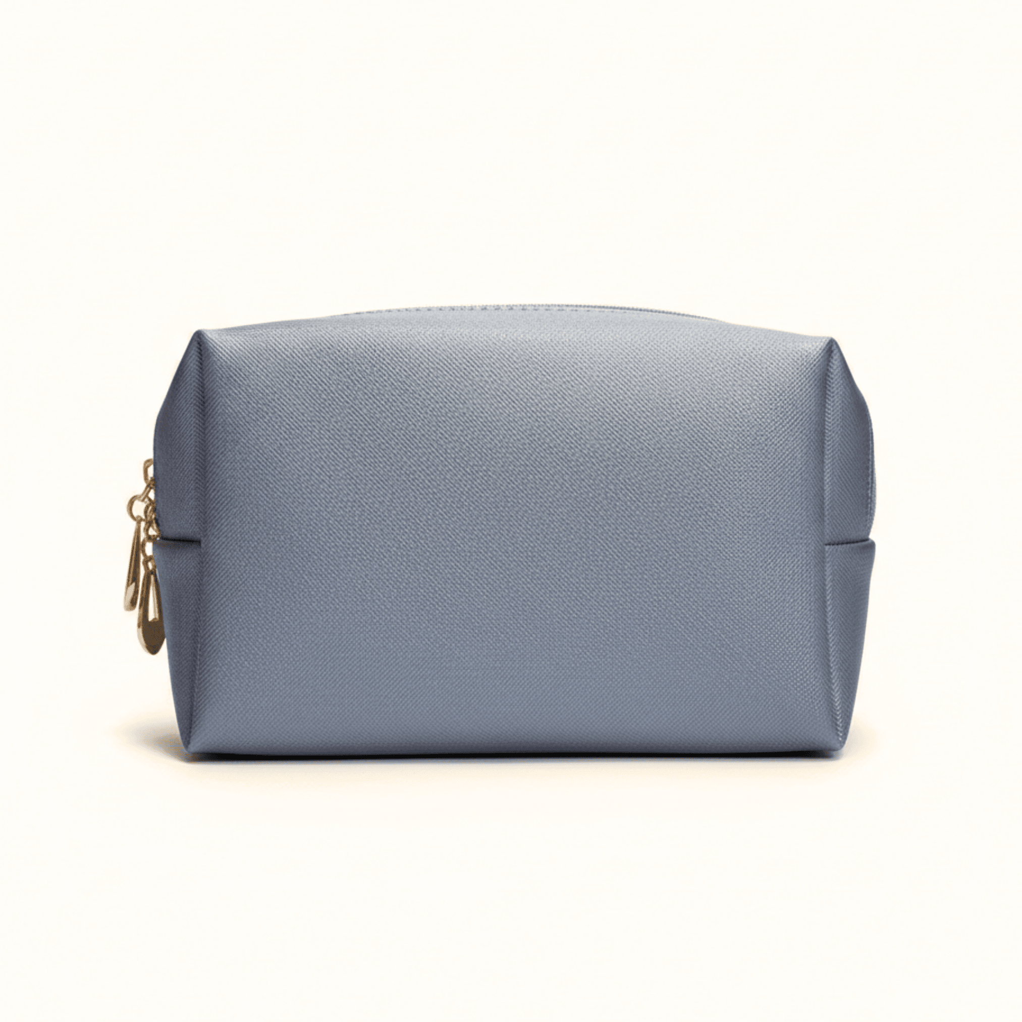 Saffiano PU Leather Zip Pouch - Blue
