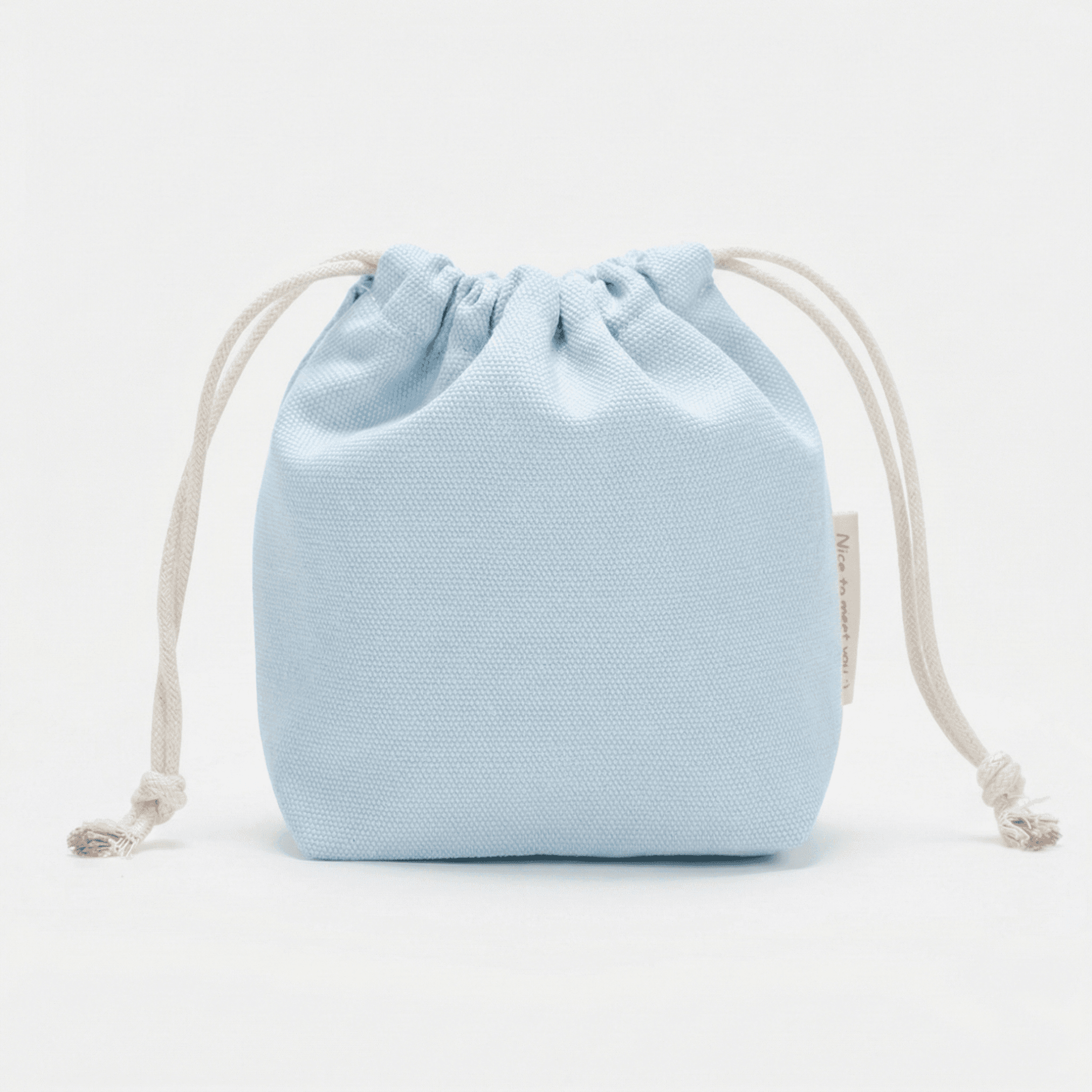 Macaron Drawstring Pouch - Sky Blue