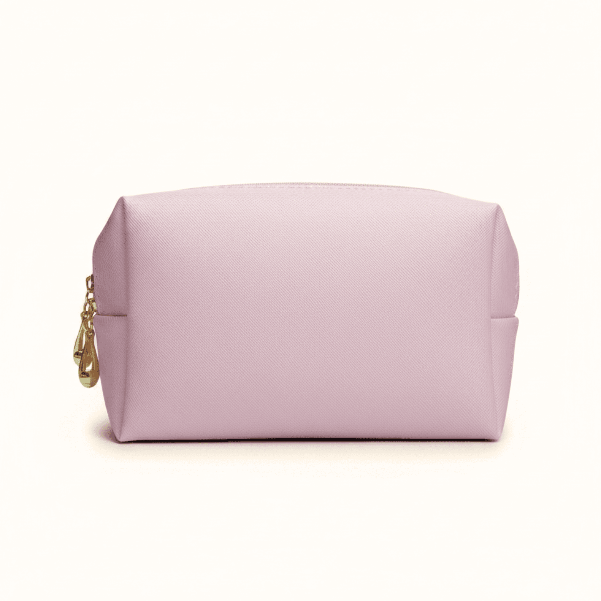Saffiano PU Leather Zip Pouch - Pink