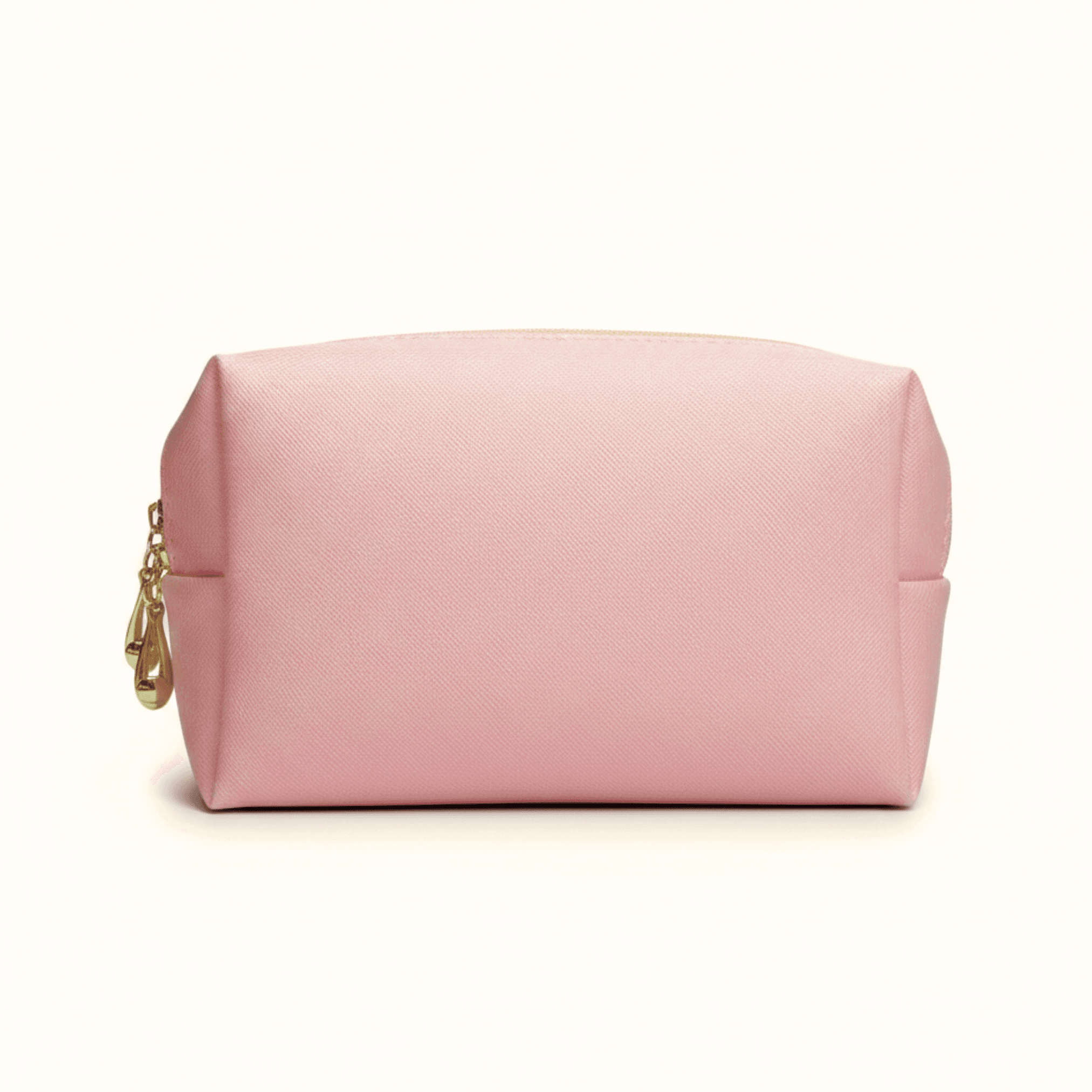 Saffiano PU Leather Zip Pouch - Flamigo Pink
