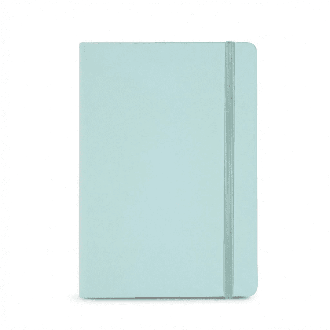 A5 Leather Notebook With Strap - Green
