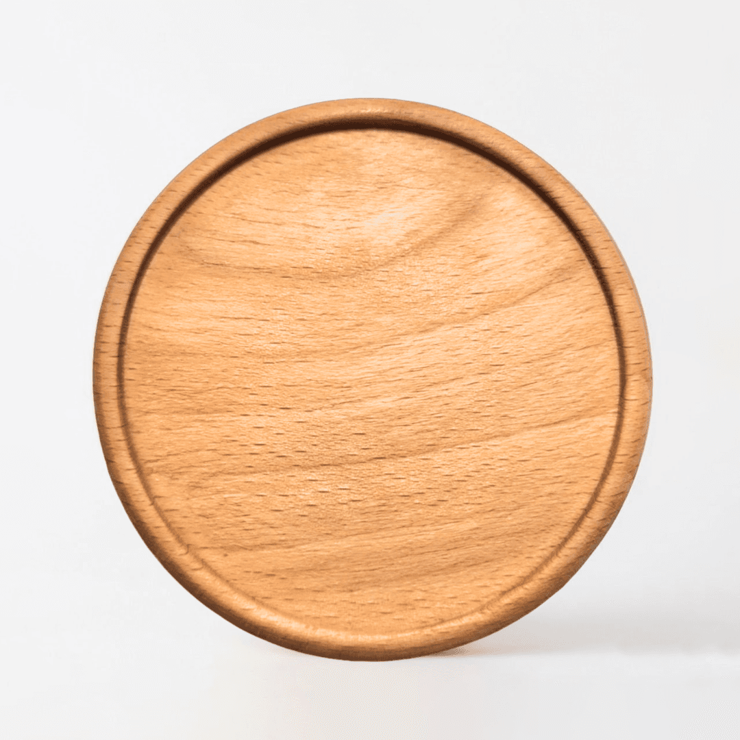 Maple Wood Coaster 8.5CM - Round Box