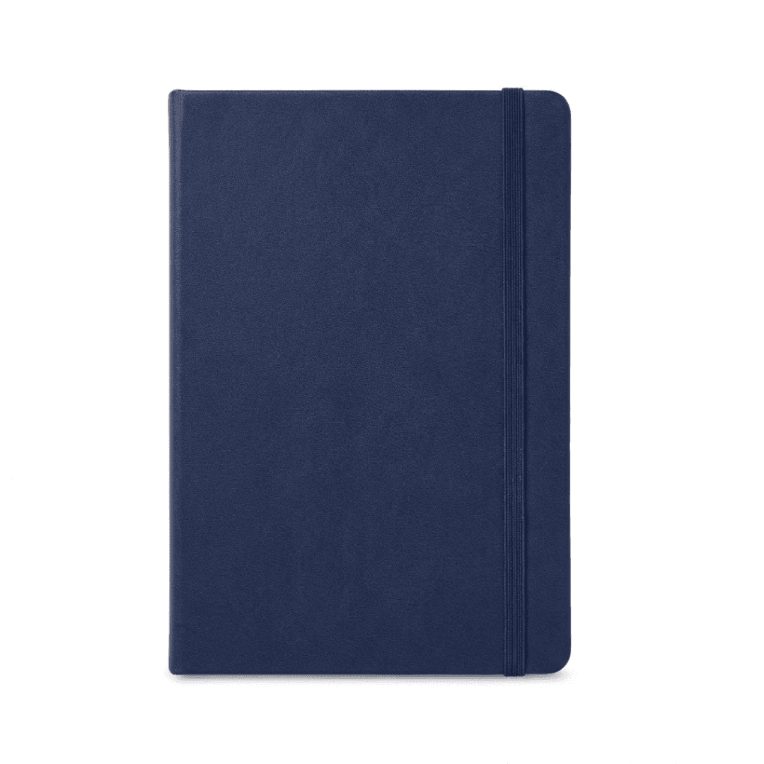 A5 Leather Notebook With Strap - OceanBlue