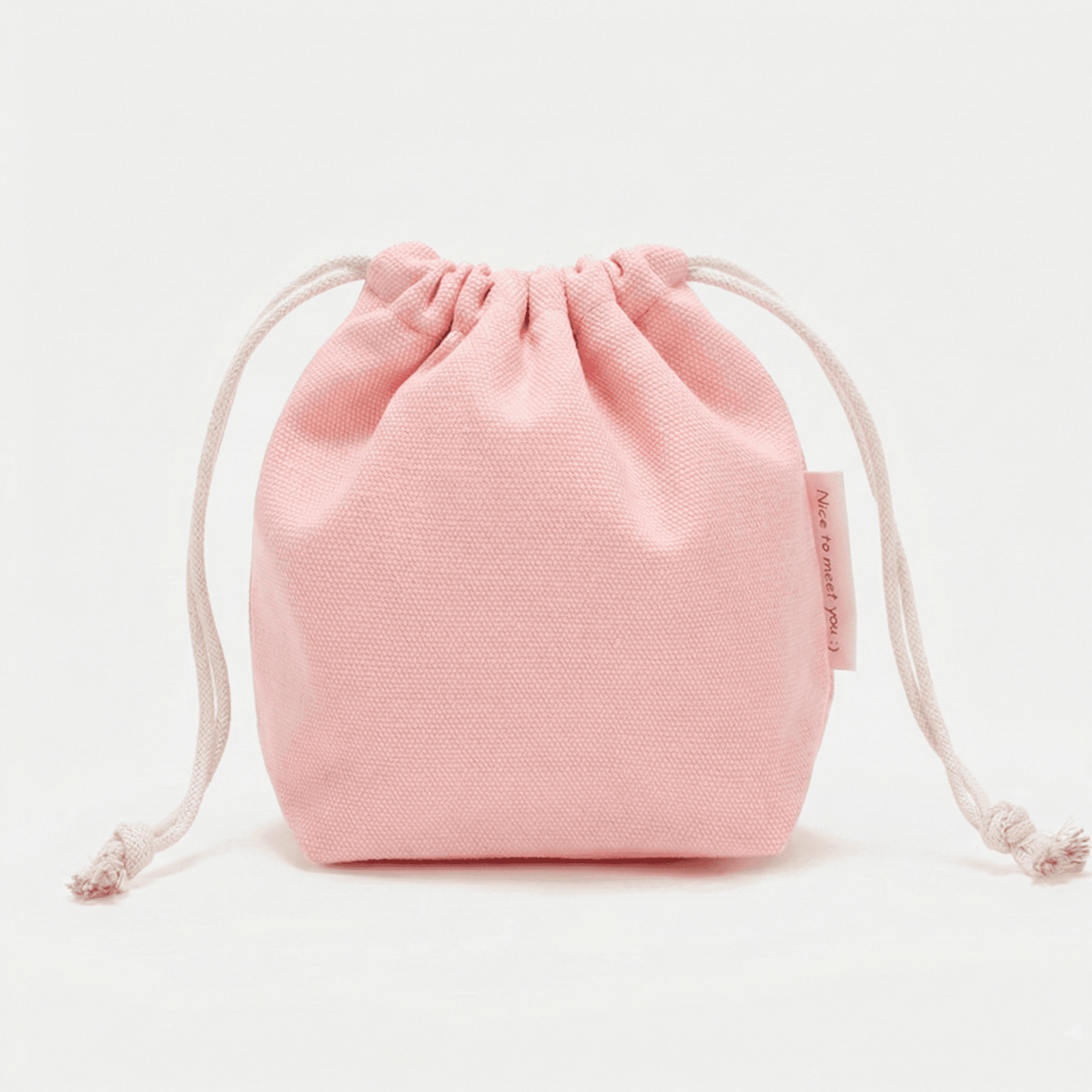 Macaron Drawstring Pouch - Pink