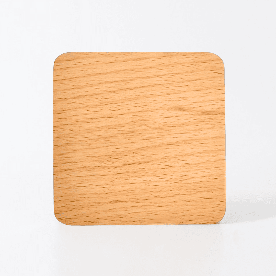 Maple Wood Coaster 8.5CM - Square Flat