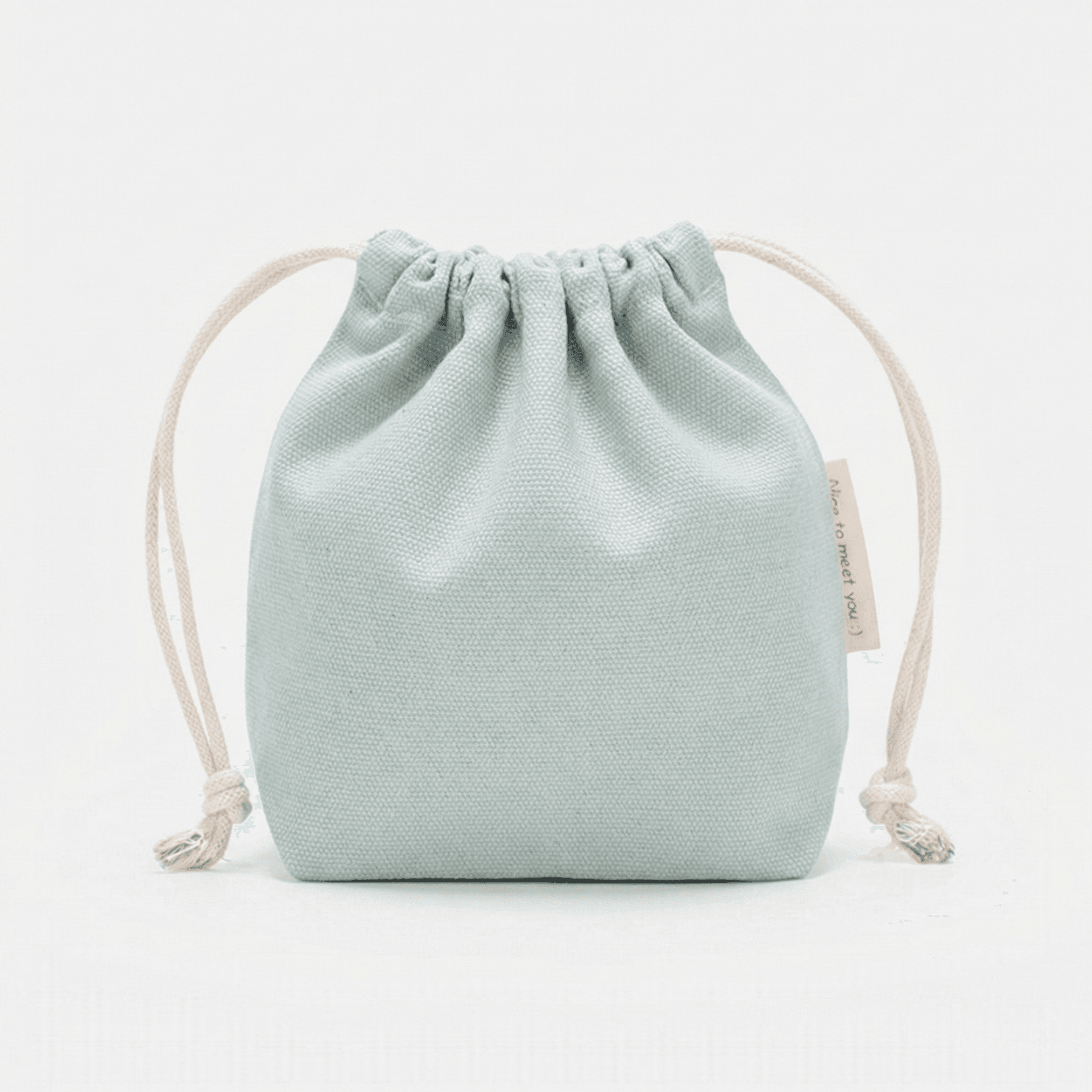 Macaron Drawstring Pouch - Mint Green