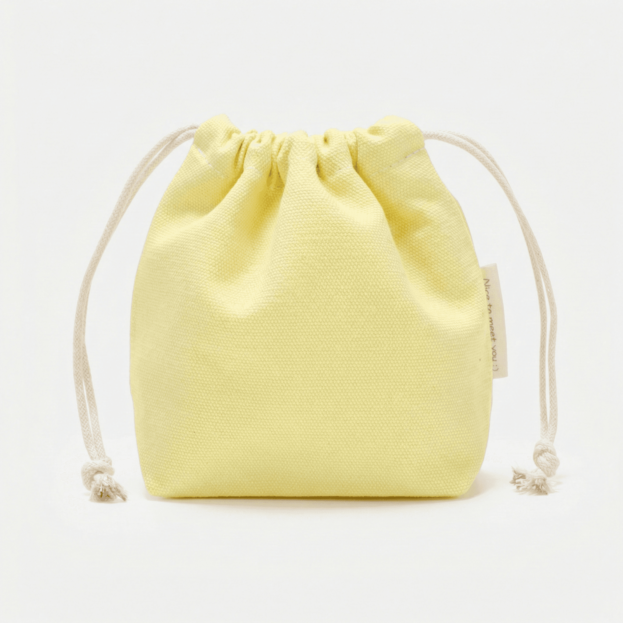 Macaron Drawstring Pouch - Yellow